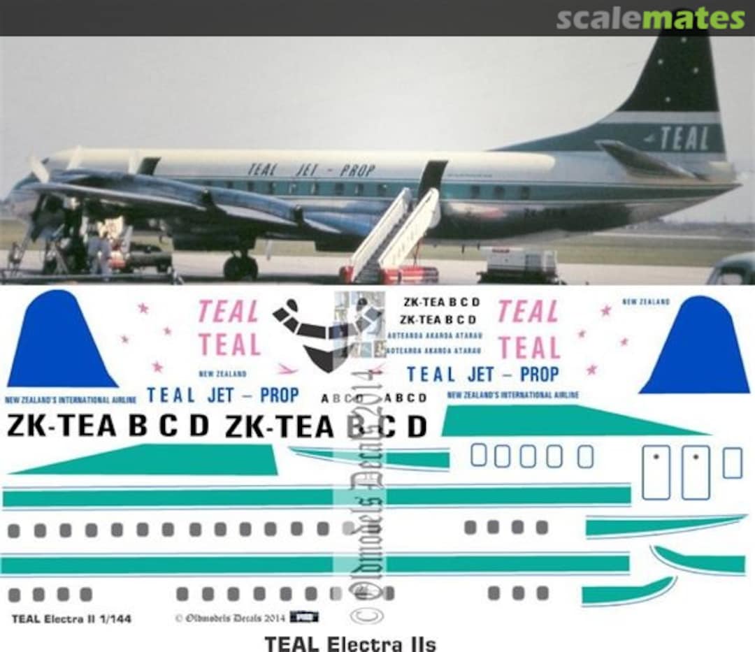 Boxart Electra II - TEAL OMD0778 Oldmodels Decals
