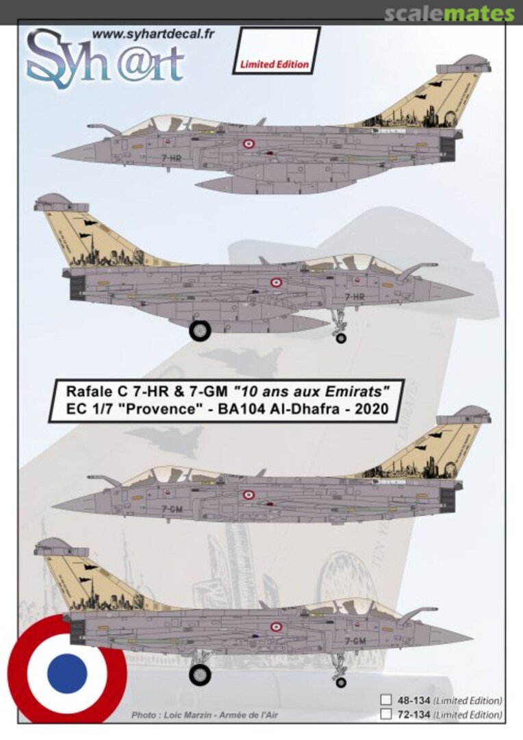 Boxart Rafale C 7-HR & 7-GM "10 years in United Arab Emirates" EC 1/7 Provence 2020 72-134 Syhart Boxart Rafale C 7-HR & 7-GM "10 years in United Arab Emirates" EC 1/7 Provence 2020 72-134 Syhart