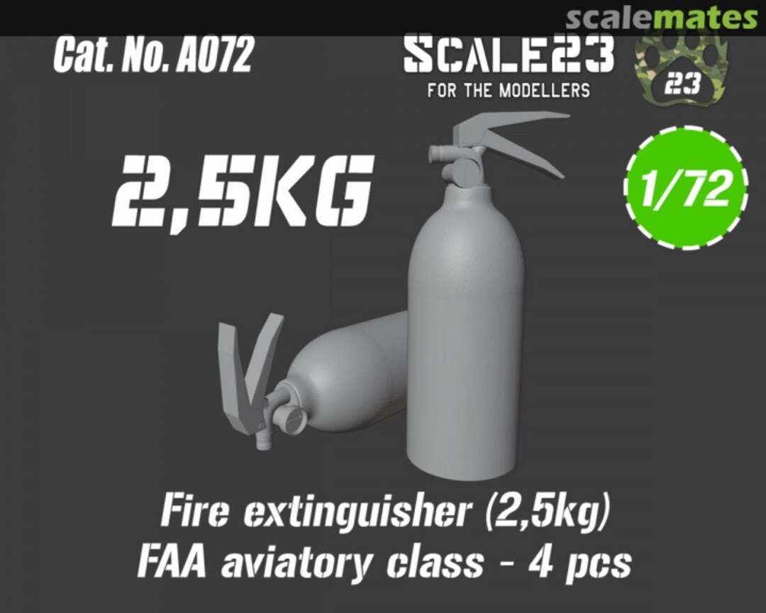 Boxart Fire extinguisher (2,5kg) FAA aviatory class 72-A072 Scale23