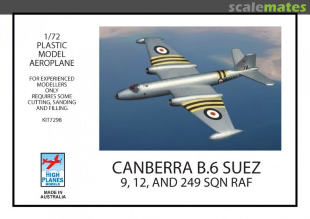 Boxart Canberra B.6 Suez 7298 High Planes Models Boxart Canberra B.6 Suez 7298 High Planes Models