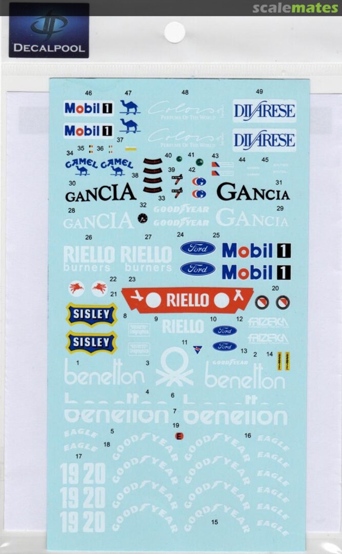 Boxart Benetton Ford B188 Full Sponsor Decal DP304 Decalpool Boxart Benetton Ford B188 Full Sponsor Decal DP304 Decalpool