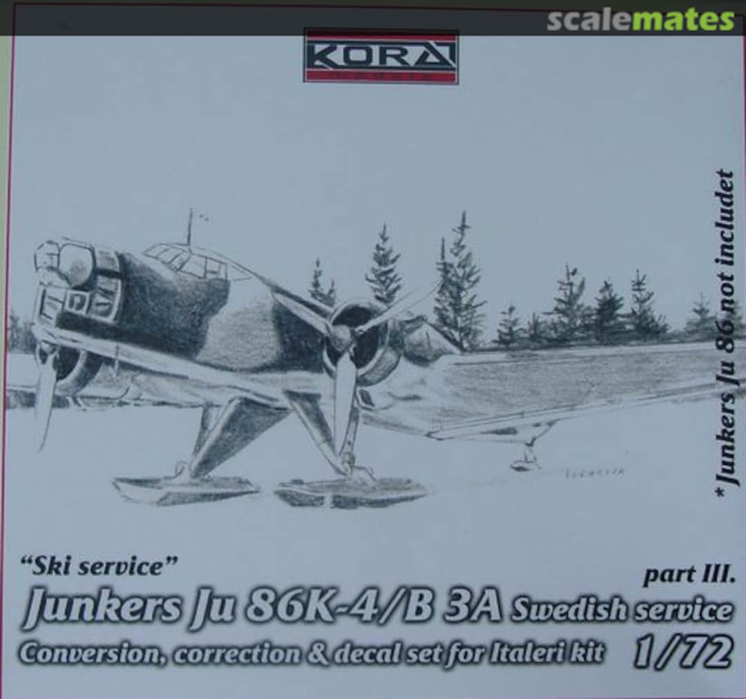 Boxart Junkers Ju 86K-4/B 3A Sweden C7229 Kora Models Boxart Junkers Ju 86K-4/B 3A Sweden C7229 Kora Models
