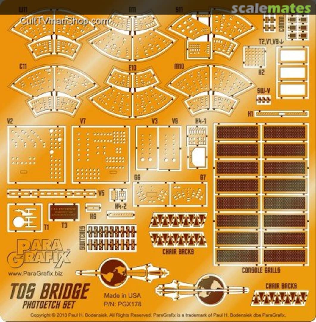Boxart TOS Bridge Photoetch Set PGX178 ParaGrafix Modeling Systems Boxart TOS Bridge Photoetch Set PGX178 ParaGrafix Modeling Systems