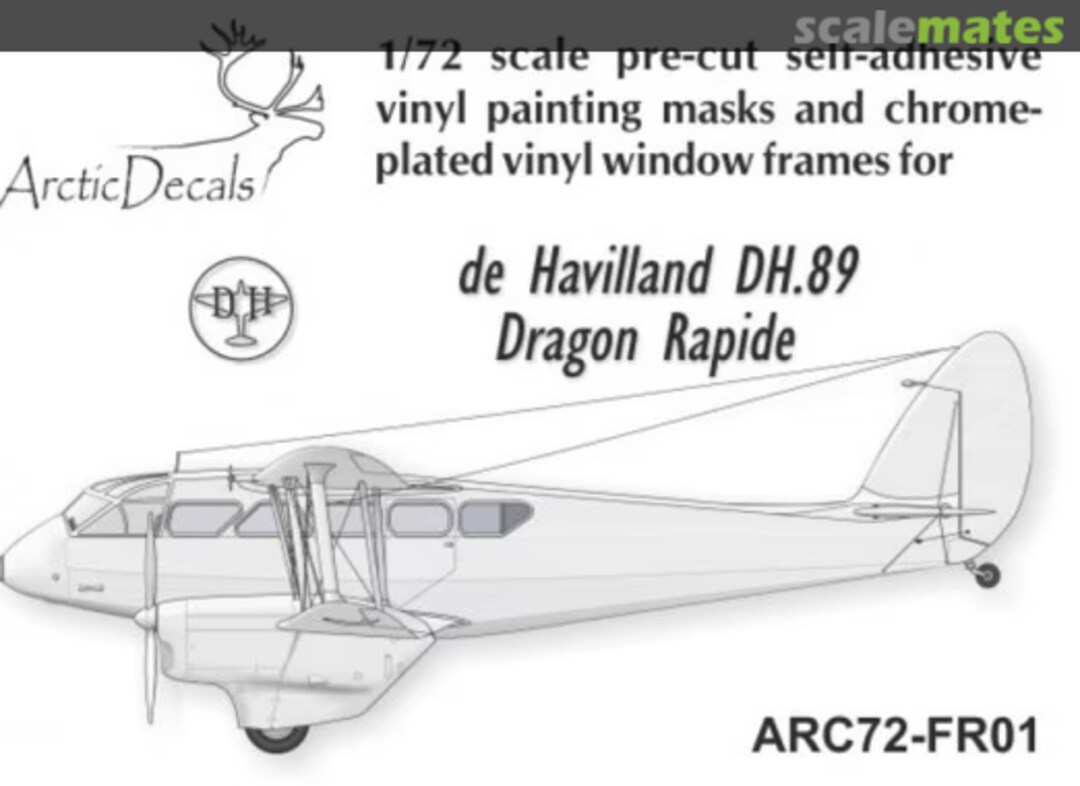 Boxart de Havilland DH.89 Dragon Rapide ARC72-FR01 Arctic Decals Boxart de Havilland DH.89 Dragon Rapide ARC72-FR01 Arctic Decals