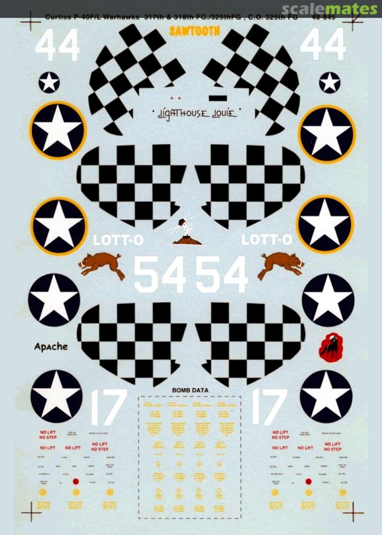 Boxart Curtiss P-40F/L Warhawks 48-845 SuperScale International Boxart Curtiss P-40F/L Warhawks 48-845 SuperScale International