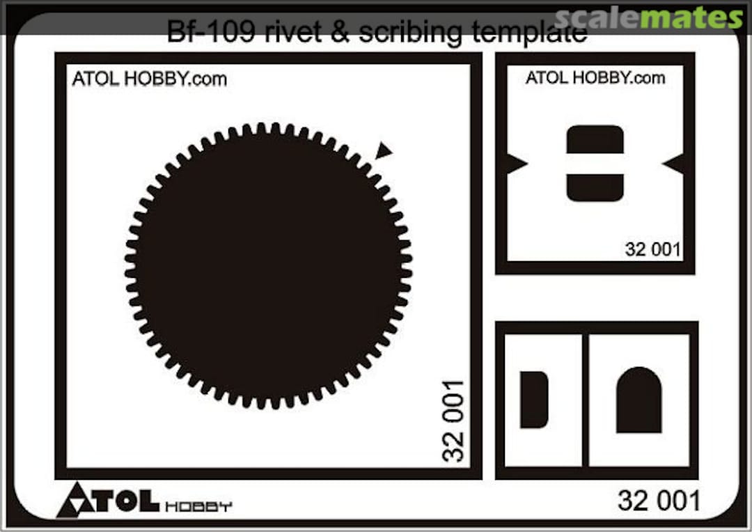 Boxart Bf-109 Rivet & Scribing Template 32 001 Atol Hobby Boxart Bf-109 Rivet & Scribing Template 32 001 Atol Hobby