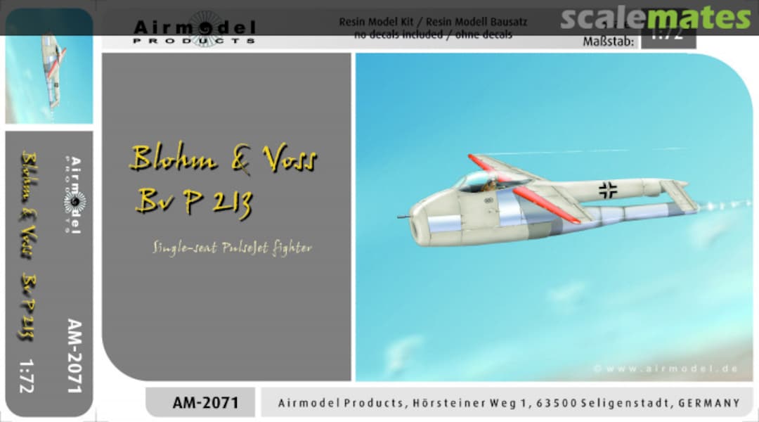 Boxart Blohm & Voss Bv P. 213 AM-2071 Airmodel Boxart Blohm & Voss Bv P. 213 AM-2071 Airmodel