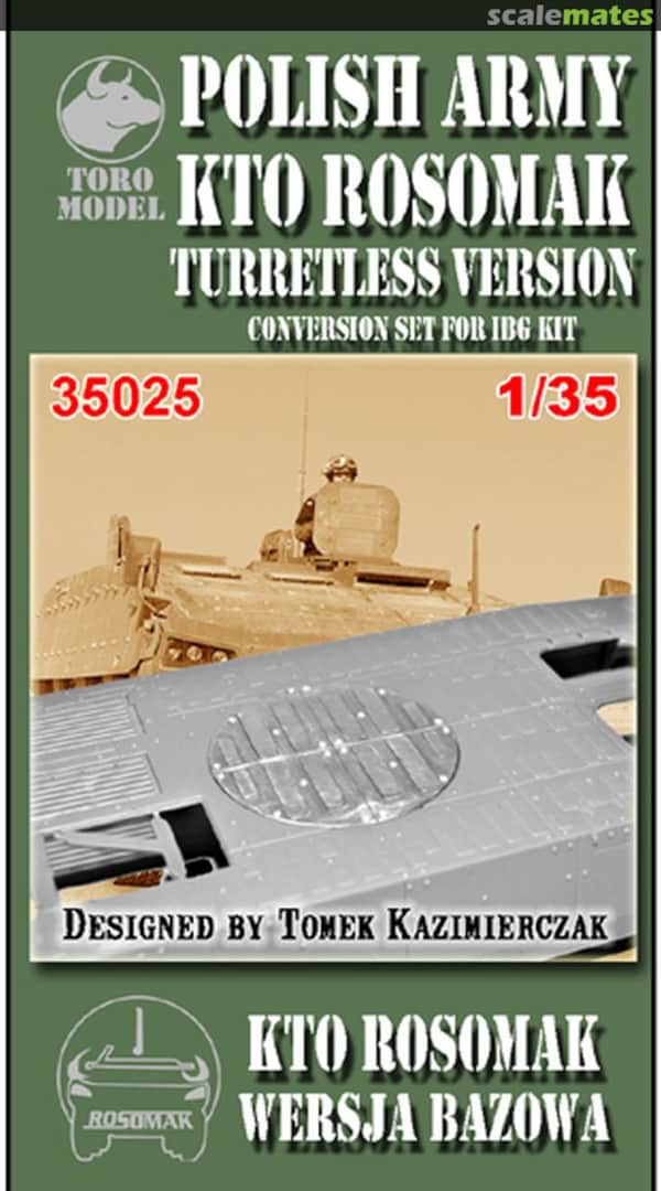 Boxart Polish Army KTO ROSOMAK Turretless Version 35025 ToRo Model Boxart Polish Army KTO ROSOMAK Turretless Version 35025 ToRo Model