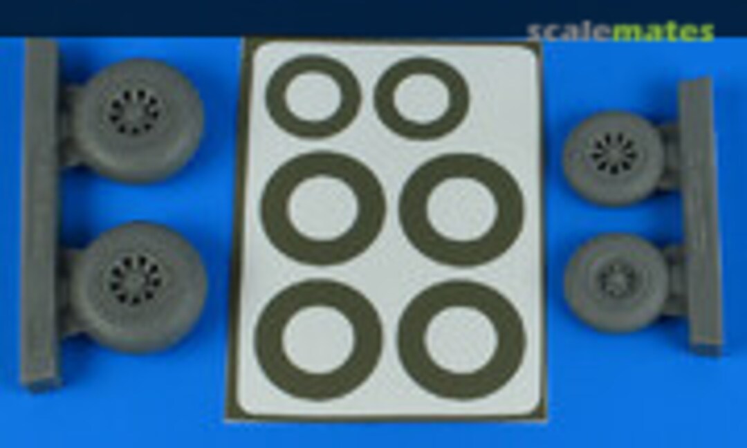 1:48 A-26B/C (B-26B/C) Invader wheels & paint masks late - diamond pattern (Aires 4849) 4849