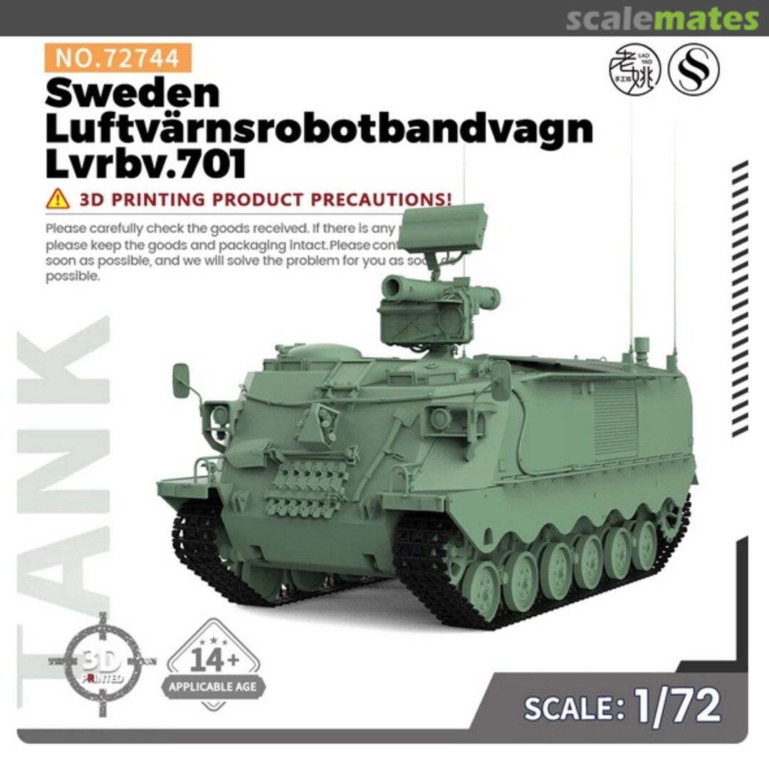 Boxart Luftvärnsrobotbandvagn 701 72744 SSMODEL Boxart Luftvärnsrobotbandvagn 701 72744 SSMODEL