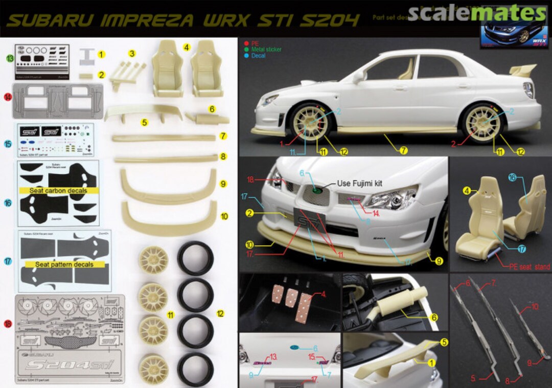 Boxart Subaru Impreza WRX STi S204 part set Z178 ZoomOn Boxart Subaru Impreza WRX STi S204 part set Z178 ZoomOn