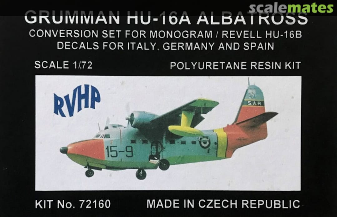 Boxart Grumman HU-16A Albatross Conversion Set for Monogram / Revell HU-16B 72160 RVHP Boxart Grumman HU-16A Albatross Conversion Set for Monogram / Revell HU-16B 72160 RVHP