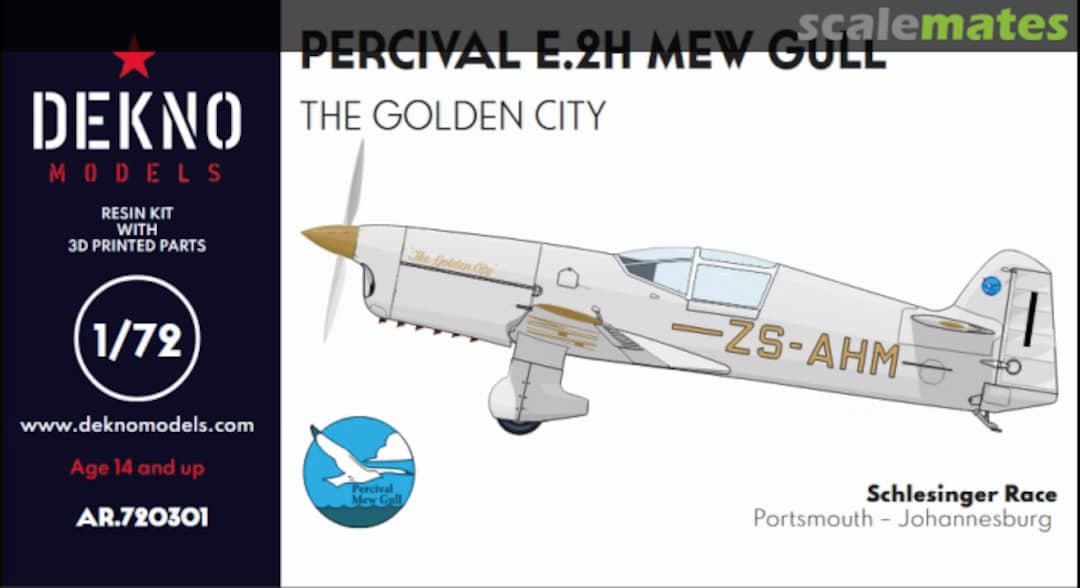 Boxart Percival E.2H Mew Gull AR. 720301 Dekno Models Boxart Percival E.2H Mew Gull AR. 720301 Dekno Models