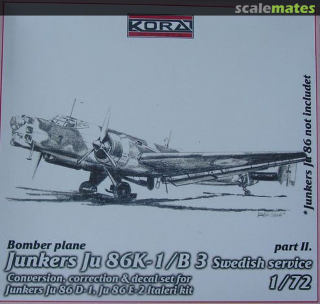 Boxart Junkers Ju 86K-1/B 3 Sweden C7228 Kora Models Boxart Junkers Ju 86K-1/B 3 Sweden C7228 Kora Models