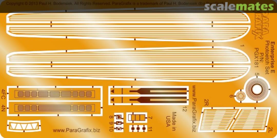 Boxart USS Enterprise E Photoetch Set PGX181 ParaGrafix Modeling Systems Boxart USS Enterprise E Photoetch Set PGX181 ParaGrafix Modeling Systems