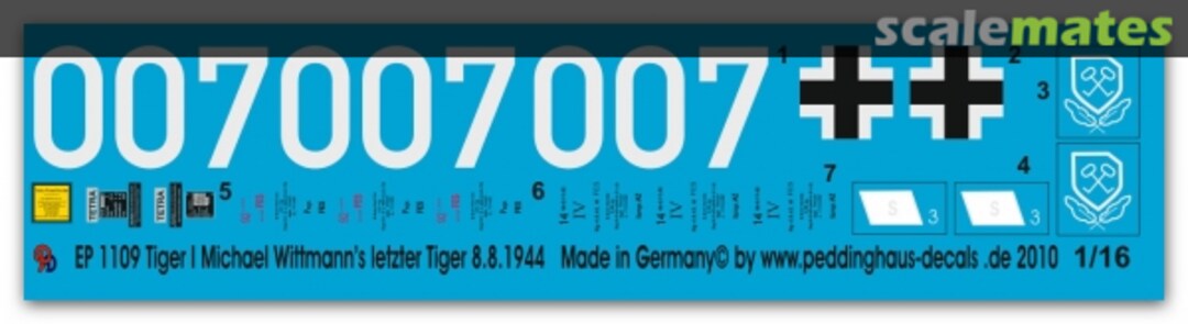 Boxart Wittmann last Tiger 2. SS Panzer Abt 8. August 1944 EP 1109 Peddinghaus-Decals Boxart Wittmann last Tiger 2. SS Panzer Abt 8. August 1944 EP 1109 Peddinghaus-Decals