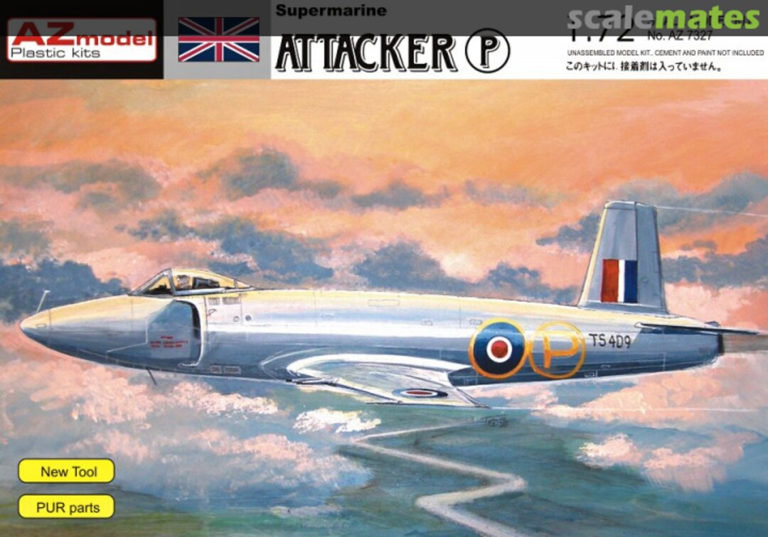 Boxart Supermarine Attacker AZ7327 AZmodel Boxart Supermarine Attacker AZ7327 AZmodel