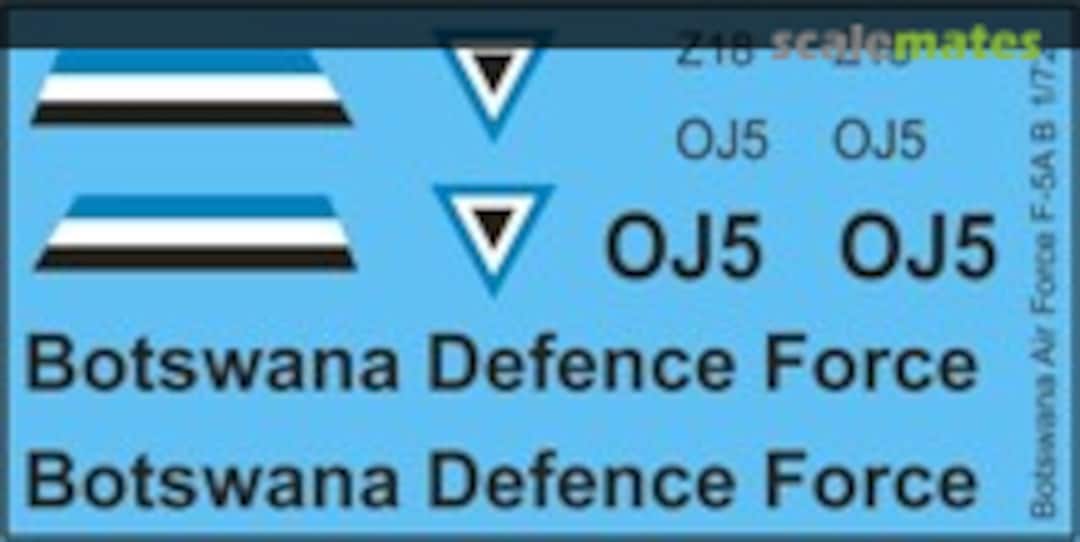 Boxart Botswana Defence Force F-5A B MAV-BDF481 MAV Decals Boxart Botswana Defence Force F-5A B MAV-BDF481 MAV Decals