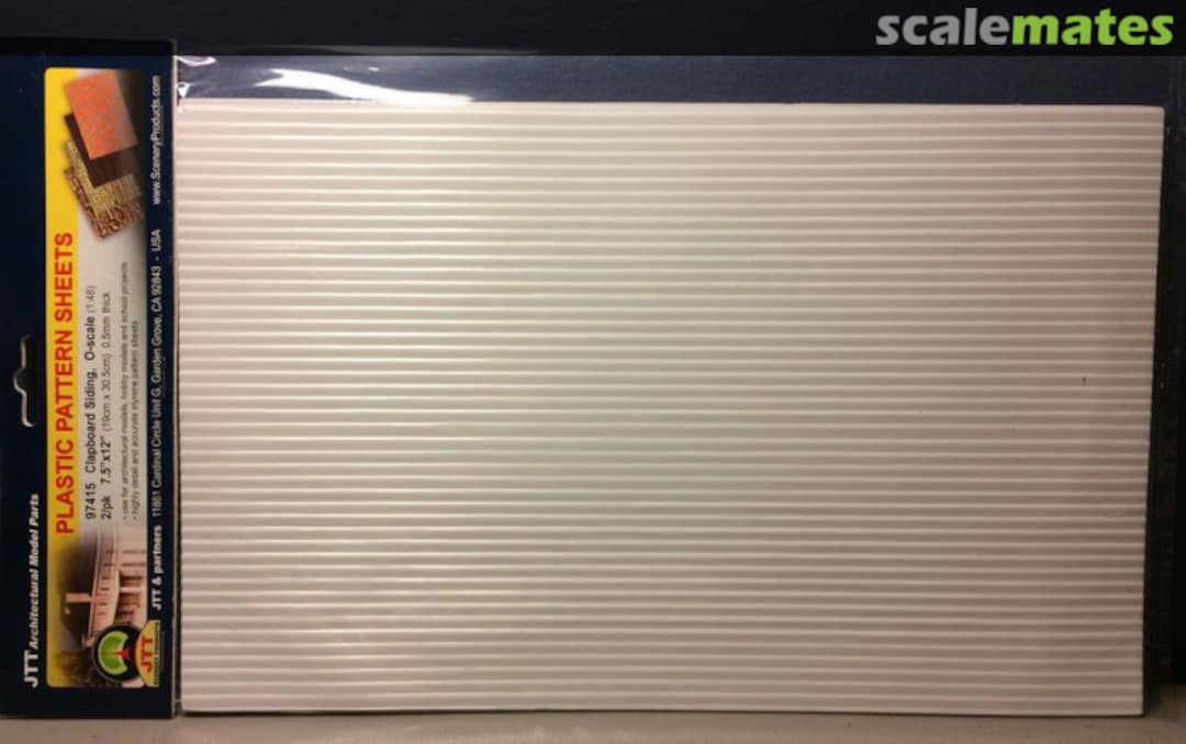 Boxart Clapboard Siding (White) 97415 JTT Scenery Products Boxart Clapboard Siding (White) 97415 JTT Scenery Products