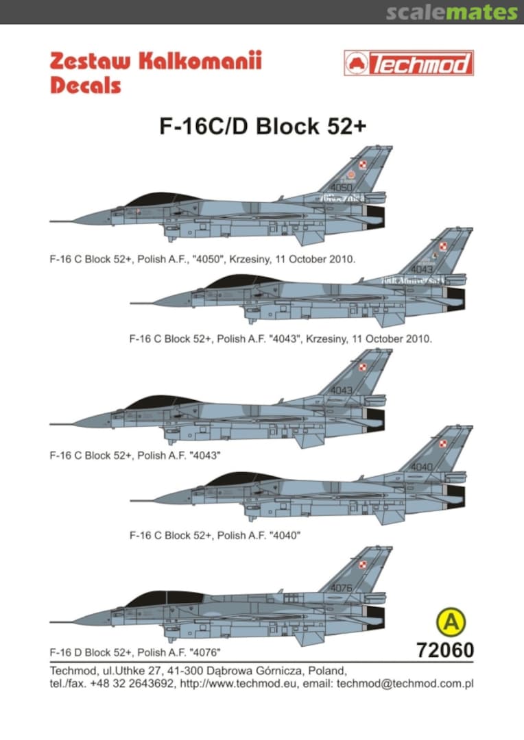 Boxart F-16 C/D Block 52+ 72060B Techmod Boxart F-16 C/D Block 52+ 72060B Techmod