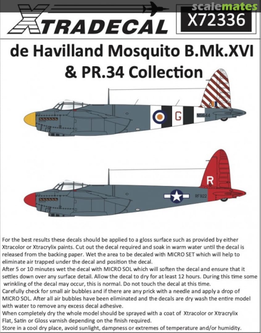 Boxart de Havilland Mosquito B.Mk.XVI & PR.34 Collection X72336 Xtradecal Boxart de Havilland Mosquito B.Mk.XVI & PR.34 Collection X72336 Xtradecal