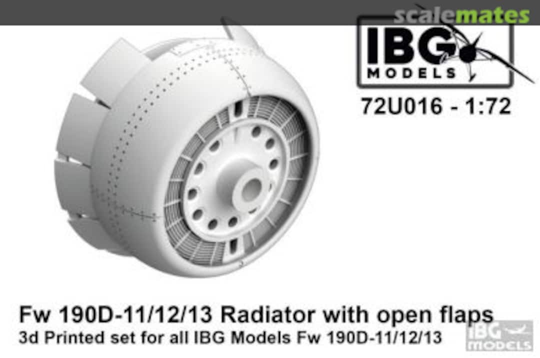 Boxart Fw 190D-11/12/13 Radiator with open flaps 72U016 IBG Models Boxart Fw 190D-11/12/13 Radiator with open flaps 72U016 IBG Models