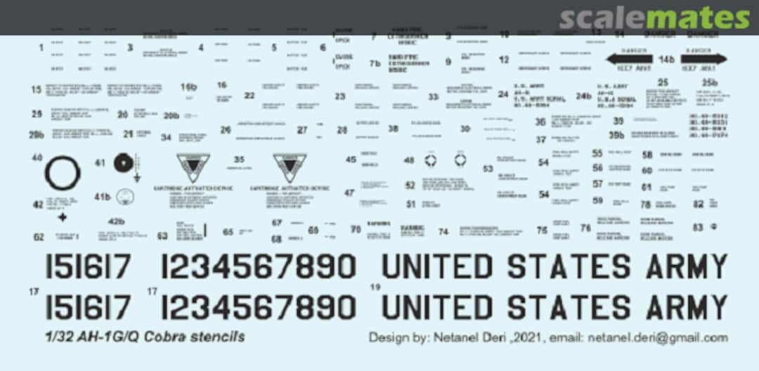 Boxart AH-1G/Q Cobra stencils 32201 ND Workshop Boxart AH-1G/Q Cobra stencils 32201 ND Workshop