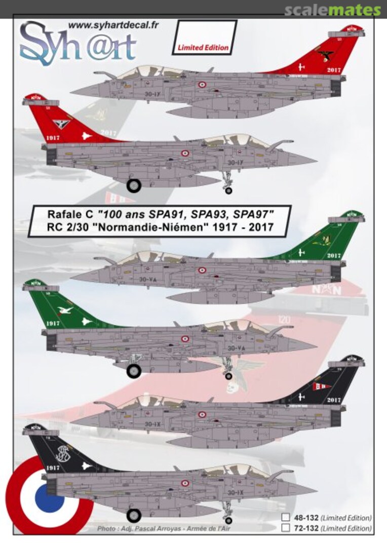 Boxart Rafale C "100ans SPA91, SPA93, SPA97" RC 2/30 Normandie-Niemen 1917-2017 72-132 Syhart Boxart Rafale C "100ans SPA91, SPA93, SPA97" RC 2/30 Normandie-Niemen 1917-2017 72-132 Syhart