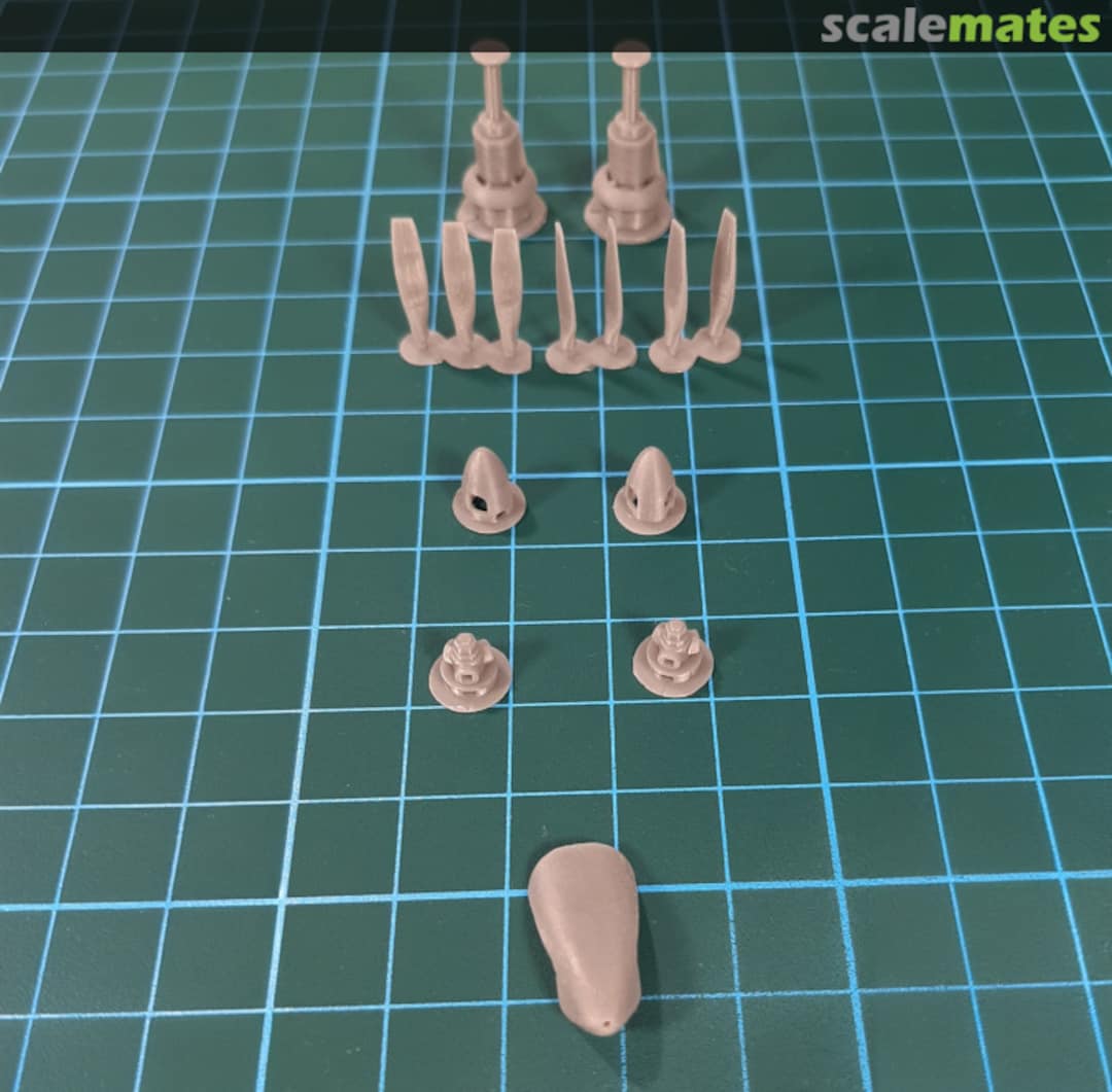 Boxart IA 58 Pucará Nose and Engines Correction Set. 72106 Hangar 56