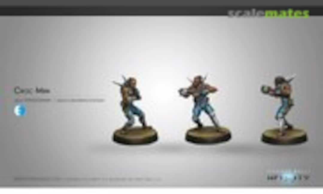 28mm CROC MEN (BOARDING SHOTGUN) (Corvus Belli 280266-0437) 280266-0437