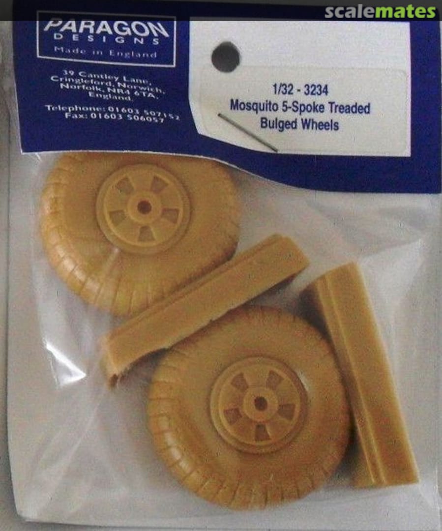 Boxart Mosquito 5-Spoke Treaded Bulged Wheels 3234 Paragon Designs Boxart Mosquito 5-Spoke Treaded Bulged Wheels 3234 Paragon Designs