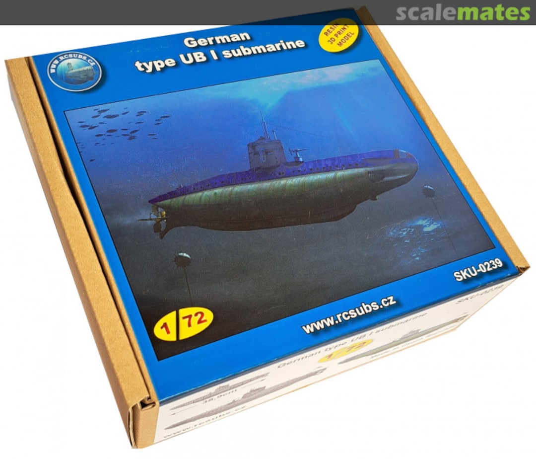 Boxart German type UB I submarine SKU-0239 RCSubs Boxart German type UB I submarine SKU-0239 RCSubs