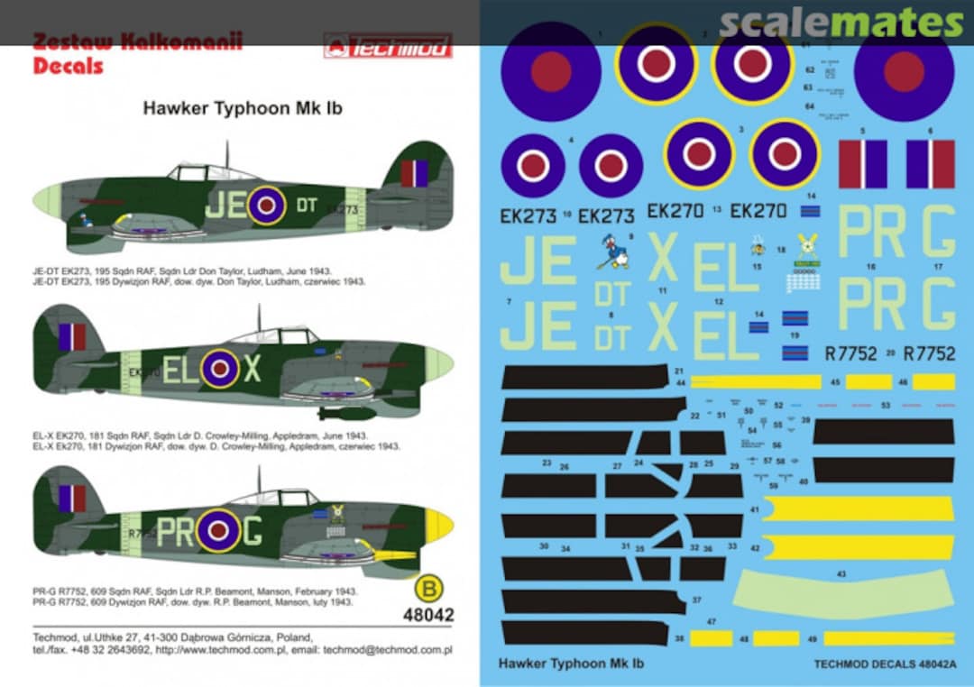 Boxart Hawker Typhoon Mk Ib 48042 Techmod