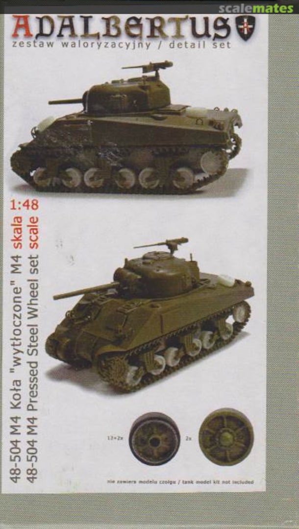 Boxart M4 Pressed Steel Wheel set 48-504 Adalbertus Boxart M4 Pressed Steel Wheel set 48-504 Adalbertus