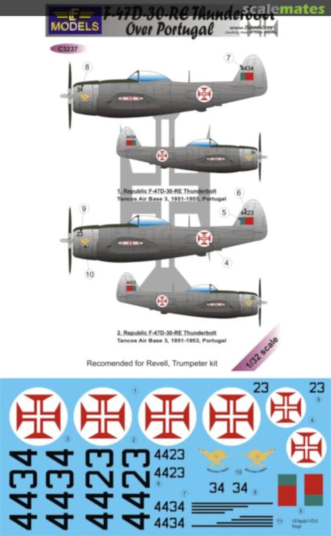 Boxart F-47D-30-RE Thunderbolt Over Portugal C3237 LF Models Boxart F-47D-30-RE Thunderbolt Over Portugal C3237 LF Models