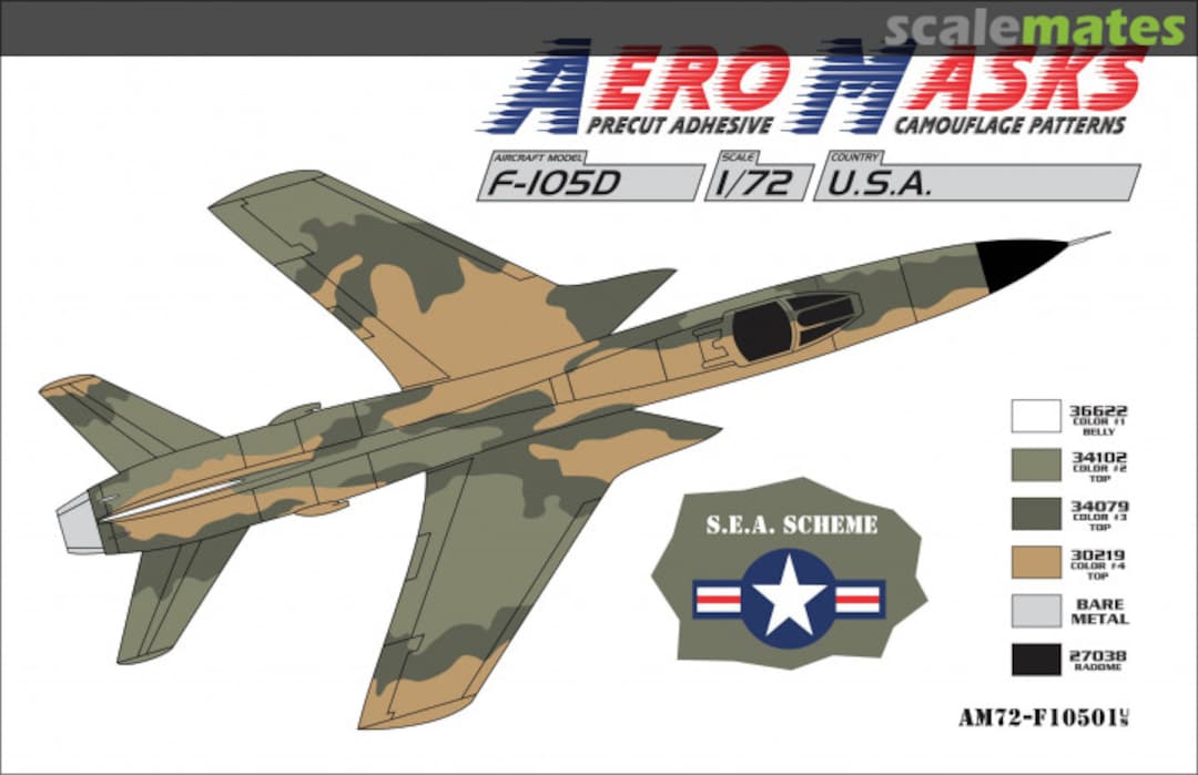 Boxart F-105D USA SEA Scheme AM72-F10501 AeroMasks Boxart F-105D USA SEA Scheme AM72-F10501 AeroMasks