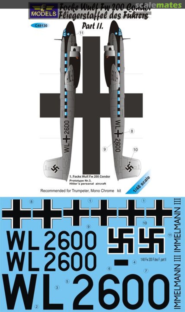 Boxart Focke Wulf Fw 200 Condor - Fliegerstaffel des Führers Part II. C48130 LF Models