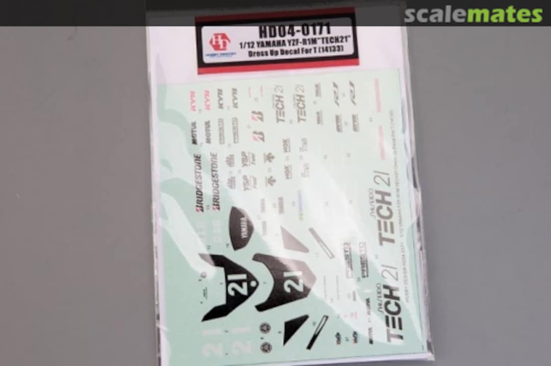 Boxart Yamaha YZF-R1M - Team "Tech21" Decals HD04-0171 Hobby Design Boxart Yamaha YZF-R1M - Team "Tech21" Decals HD04-0171 Hobby Design