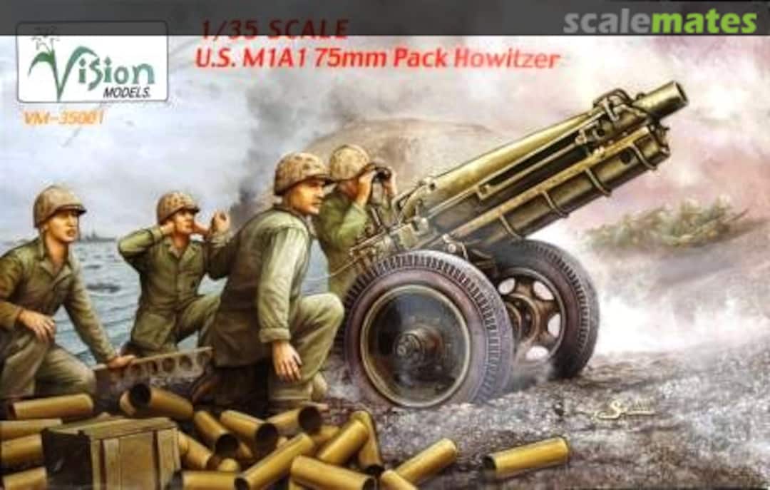 Boxart M1A1 75mm Pack Howitzer VM-35001 Vision Models Boxart M1A1 75mm Pack Howitzer VM-35001 Vision Models