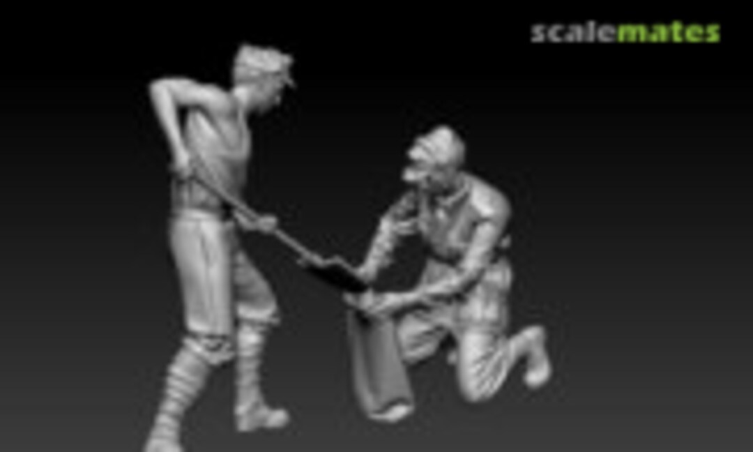 1:35 Italian soldiers filling a sandbag (Michal Glowacki italian-soldiers-filling-) italian-soldiers-filling-
