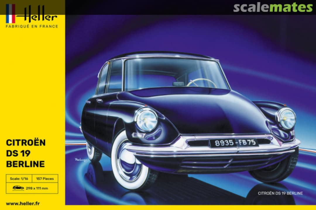 Boxart Citroën DS 19 Berline 80795 Heller Boxart Citroën DS 19 Berline 80795 Heller