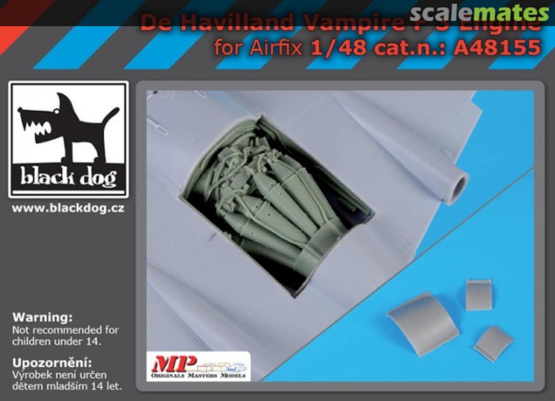 Boxart De Havilland Vampire F 3 engine A48155 Black Dog Boxart De Havilland Vampire F 3 engine A48155 Black Dog