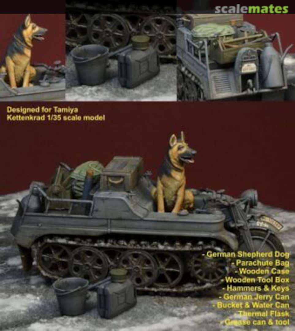 Boxart Luftwaffe Kettenkrad Accessories with Dog 35197 D-Day Miniature Studio Boxart Luftwaffe Kettenkrad Accessories with Dog 35197 D-Day Miniature Studio