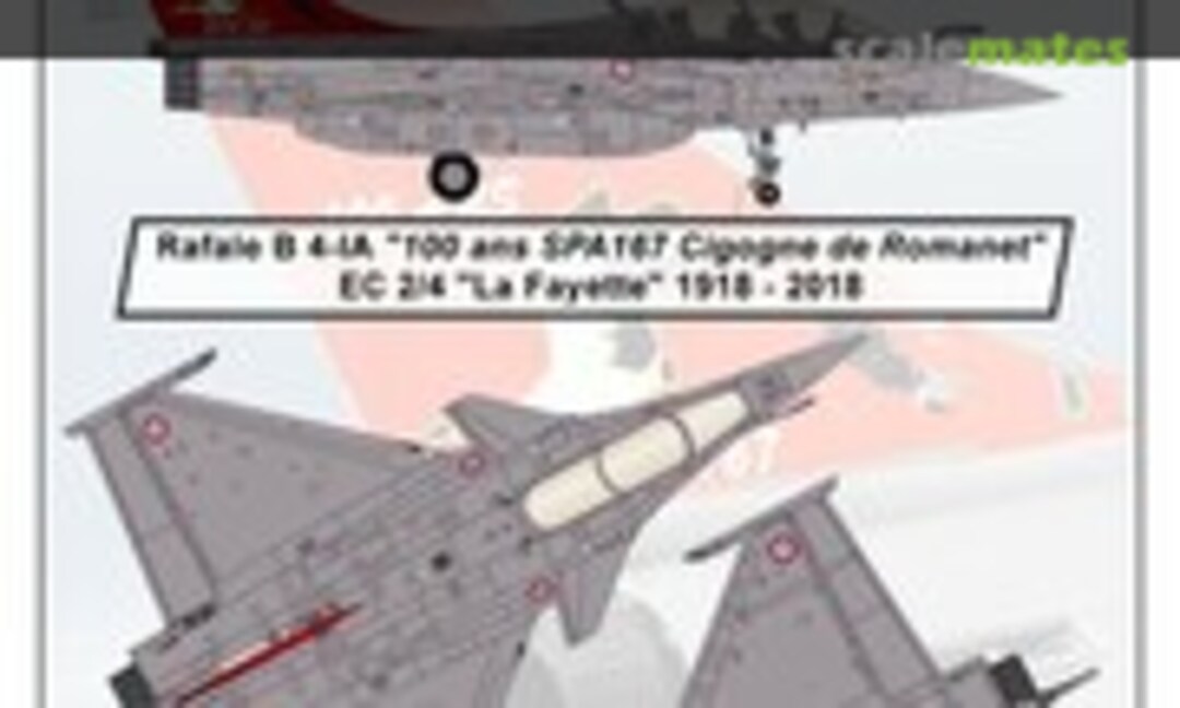 1:72 Rafale B 4-IA "100 years SPA167 - Cigogne de Romanet" EC 2/4 La Fayette 2018 (Syhart 72-131) 72-131