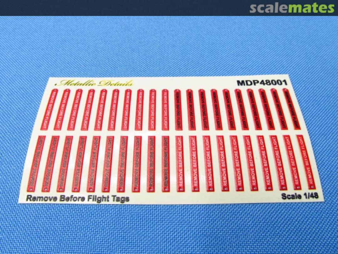 Boxart Remove before flight tags MDP48001 Metallic Details Boxart Remove before flight tags MDP48001 Metallic Details