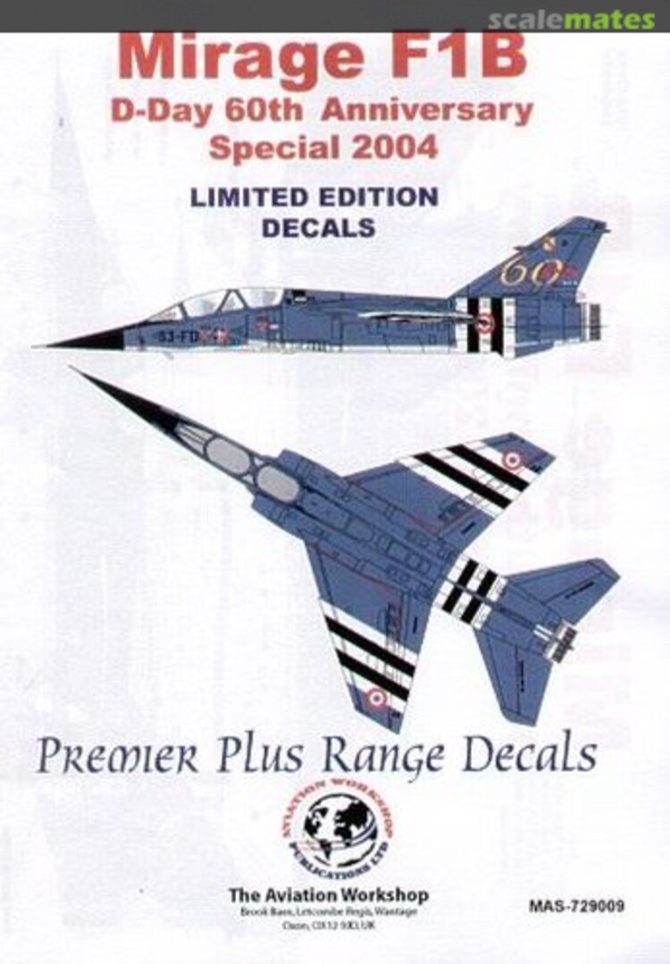 Boxart Mirage F1B D-Day 60th Anniversary Special 2004 MAS-729009 Model Alliance Boxart Mirage F1B D-Day 60th Anniversary Special 2004 MAS-729009 Model Alliance