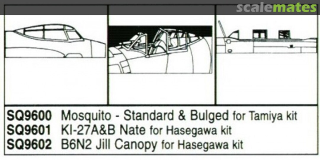 Boxart Nakajima Ki-27A & B "Nate" Crystal clear canopy 9601 Squadron Boxart Nakajima Ki-27A & B "Nate" Crystal clear canopy 9601 Squadron