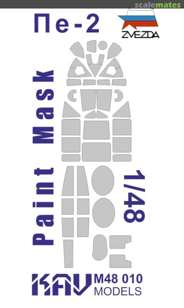 Boxart Paint Mask for Pe-2 (Zvezda) KAV M48 010 KAV models Boxart Paint Mask for Pe-2 (Zvezda) KAV M48 010 KAV models