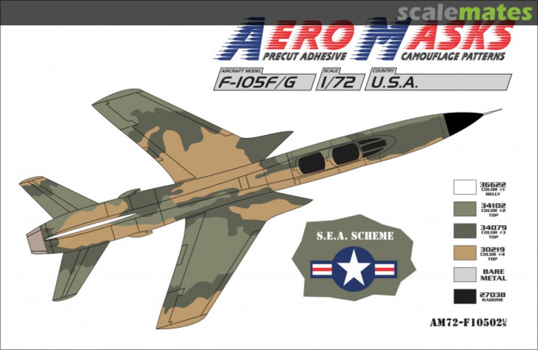 Boxart F-105F/G USA SEA Scheme AM72-F10502 AeroMasks Boxart F-105F/G USA SEA Scheme AM72-F10502 AeroMasks