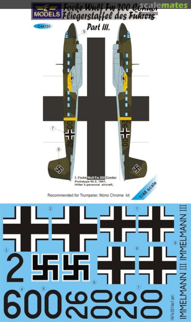 Boxart Focke Wulf Fw 200 Condor - Fliegerstaffel des Führers Part III. C48131 LF Models